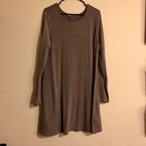 Light brown Long Sleeve Dress